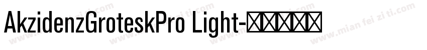 AkzidenzGroteskPro Light字体转换